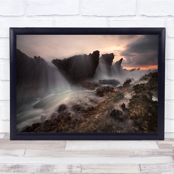 The Guardian Of Sea beautiful sunrise waterfall mountains Wall Art Print