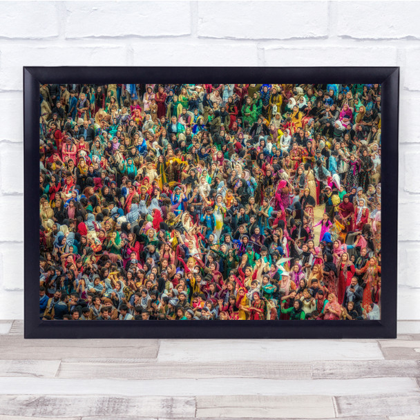Documentary Crowded People bright Colour festival - Copy Wall Art Print