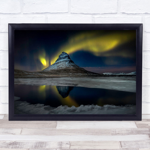 Islandia Iceland Mountain Ice Forms Shapes Travel Nature Wall Art Print