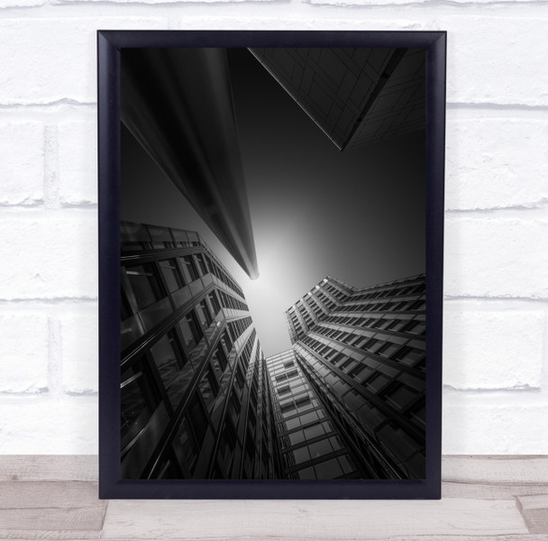 Architecture Low Key Dark Perspective Pole Tower Facade Wall Art Print