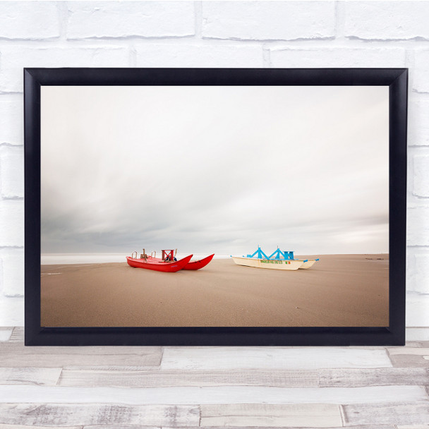 Landscape Seascape Sea Beach Camaiore Wind Long Exposure Milky Wall Art Print