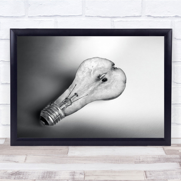 Pear Fruit Bulb Light Energy Electricity Tech Technology Still Wall Art Print