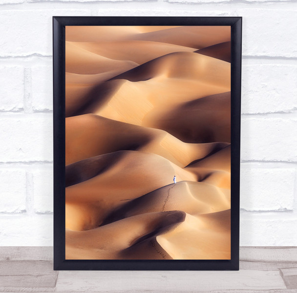 Sand dunes Empty quarter Uae Desert Landscape Rub Al Khali Abu Wall Art Print