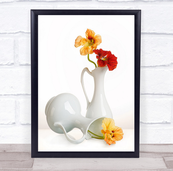 Still Life Vase Vases Flower Flowers High Key High-Key Pitcher Wall Art Print
