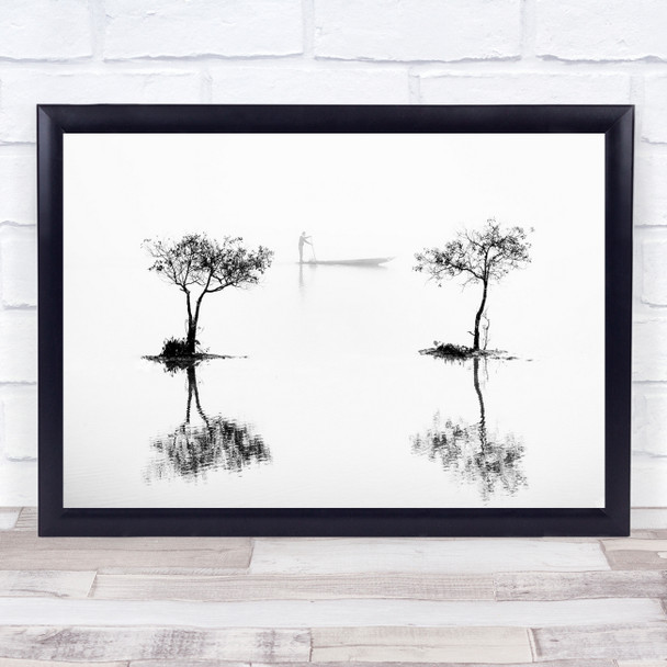 Yonok Chiangsaen Thailand Mist Fog Haze High Key High-Key Tree Wall Art Print