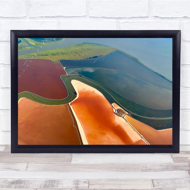 Bay Flats Birds Eye View Aerial Shot Wall Art Print