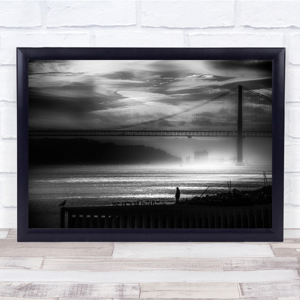 Echoes Lonely Man Bridge Background Wall Art Print