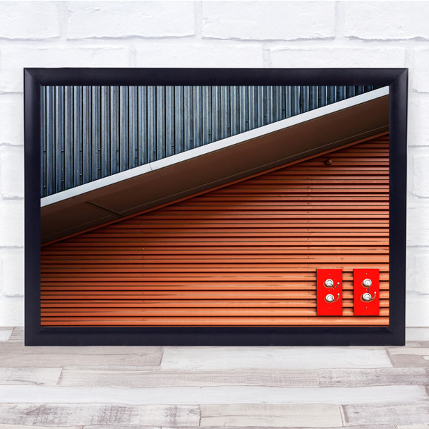 Lines Details building stripes roof Wall Art Print