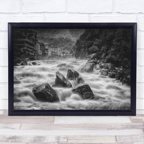 Aguas Calientes rocky waters trees Wall Art Print