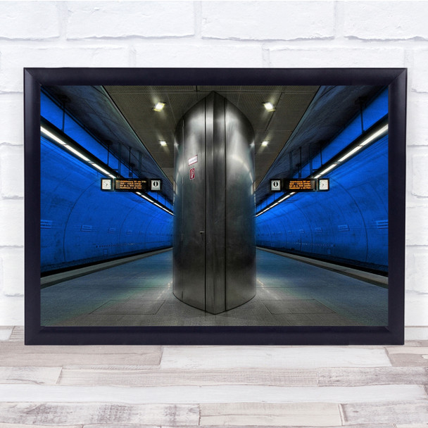 Architecture Road Blue The Station Wall Art Print