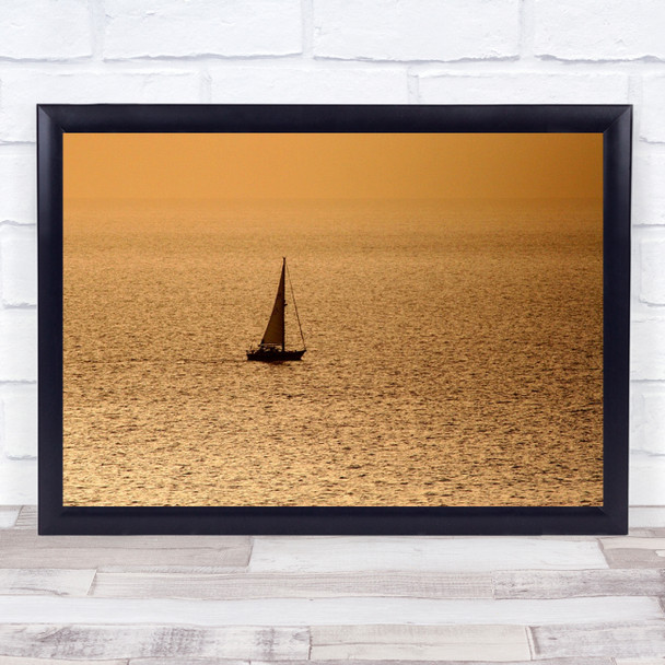 Boat Sea Freedom Sailboat Seascape Wall Art Print