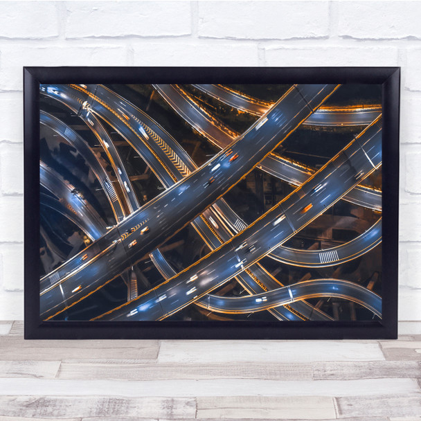 Highway Road Layers Traffic Drive Wall Art Print