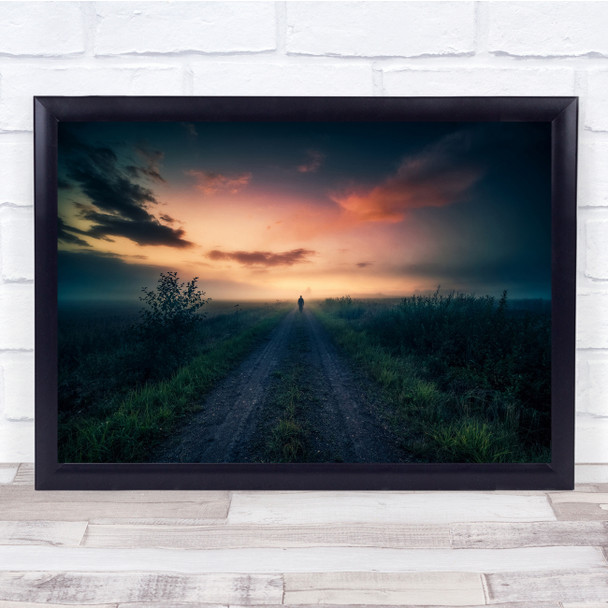 Silence landscape sunrise pathway Wall Art Print