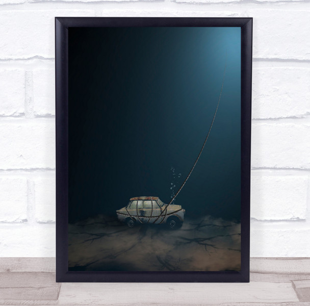 Car bottom of ocean rope tied up Wall Art Print