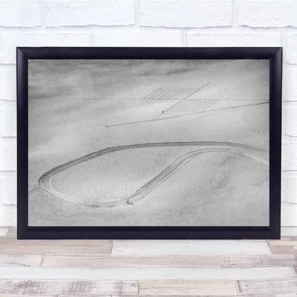 Snow Patterns Lines White Fields Wall Art Print