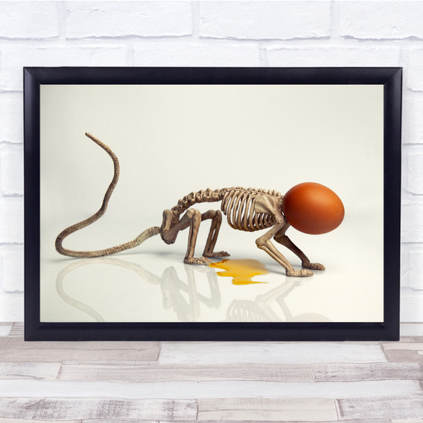 Easter Egg Fun Humour Skeleton Wall Art Print