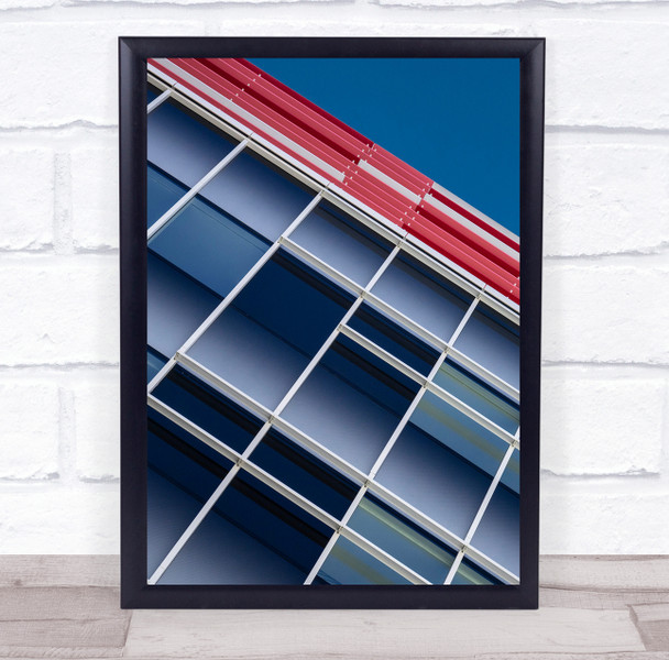 The Red Cover windows building Wall Art Print