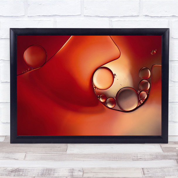 Abstract, bubble red circles Wall Art Print