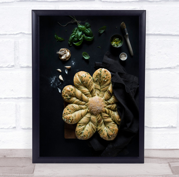 Holiday Star Bread food Wall Art Print