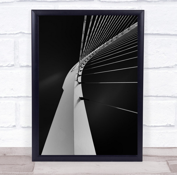 Bridge wires up shot Wall Art Print