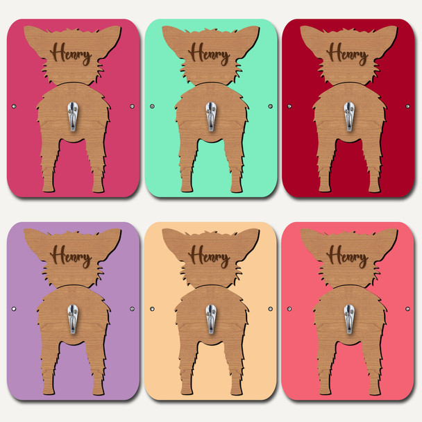 Affenhuahua Dog Lead Holder Leash Hanger Hook Any Colour Personalised Gift