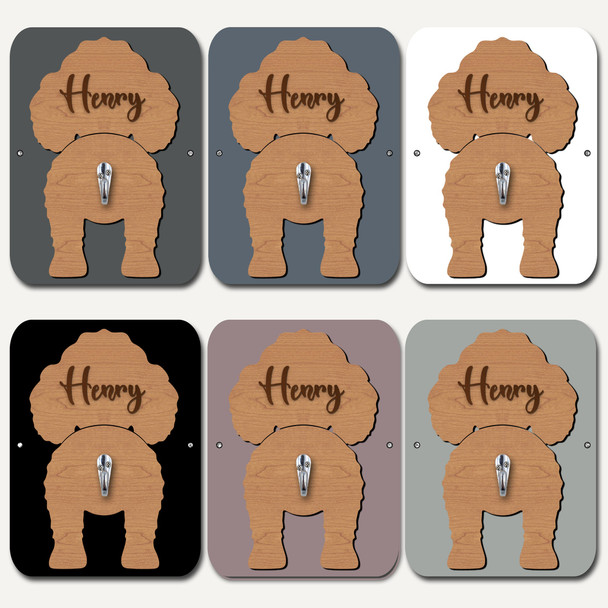 Toy Poodle Dog Lead Holder Leash Hanger Hook Any Colour Personalised Gift