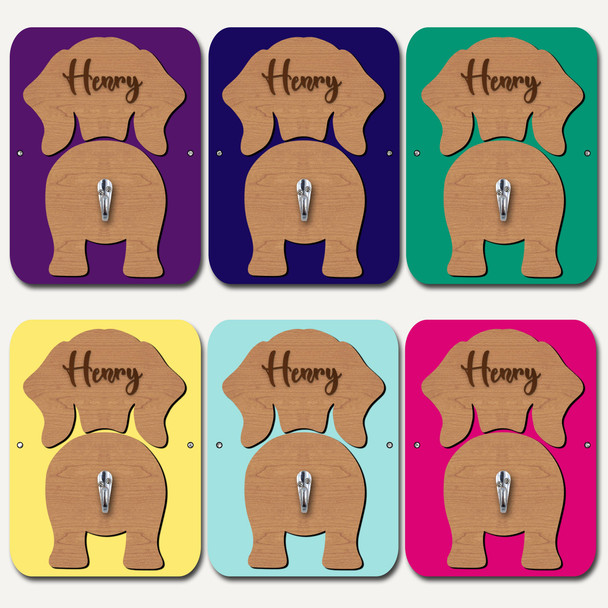 Dachshund Dog Lead Holder Leash Hanger Hook Any Colour Personalised Gift