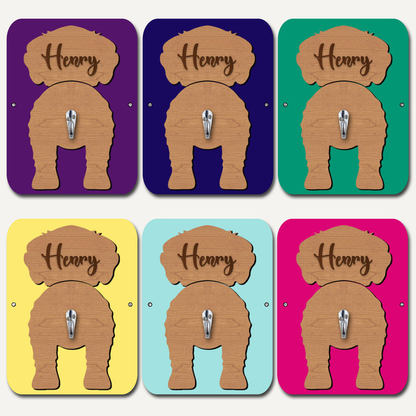 Schnoodle Dog Lead Holder Leash Hanger Hook Any Colour Personalised Gift