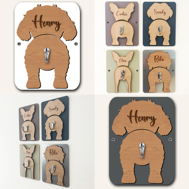 Maltipoo Dog Lead Holder Leash Hanger Hook Any Colour Personalised Gift