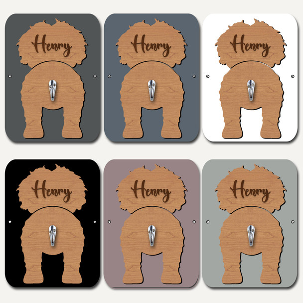Cavapoo Dog Lead Holder Leash Hanger Hook Any Colour Personalised Gift
