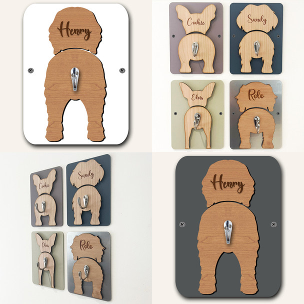 Briard Dog Lead Holder Leash Hanger Hook Any Colour Personalised Gift