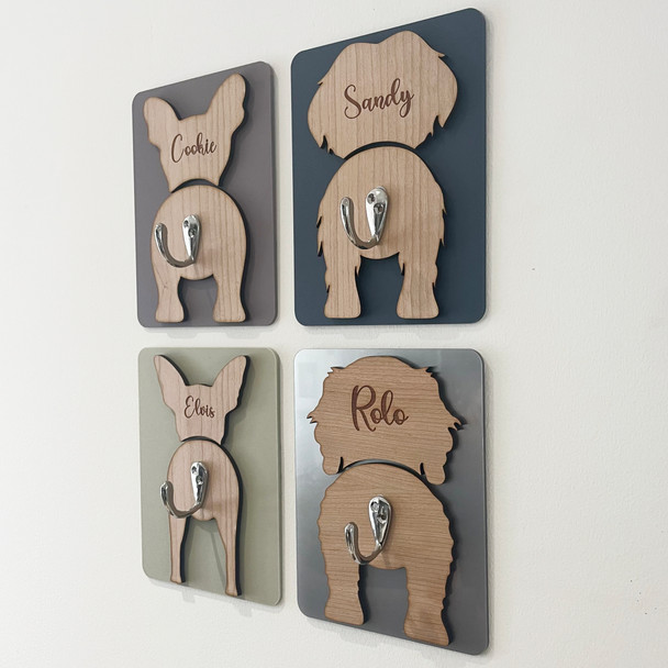 Puli Dog Lead Holder Leash Hanger Hook Any Colour Personalised Gift