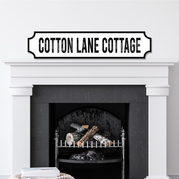 Cottage House Name Home Address Any Colour Text 3D Train Style Street Home Sign