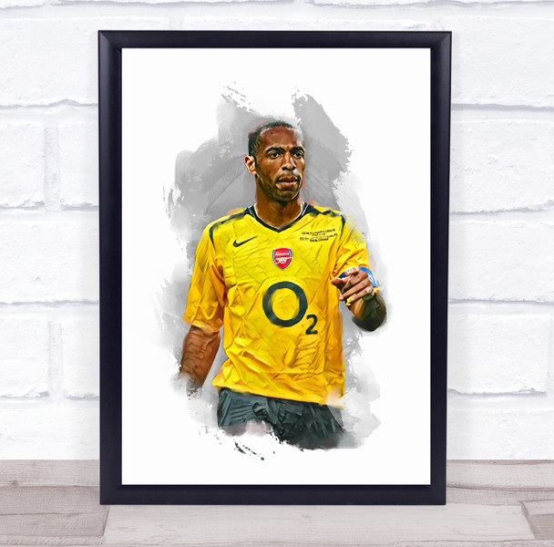 Footballer Thierry Henry Football Player Watercolour Wall Art Print