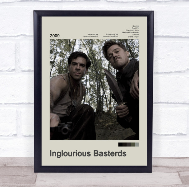 Inglourious Basterds Movie Polaroid Vintage Film Wall Art Poster Print