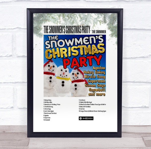 The Snowmen The Snowmen's Christmas Party Music Polaroid Vintage Music Wall Art Print