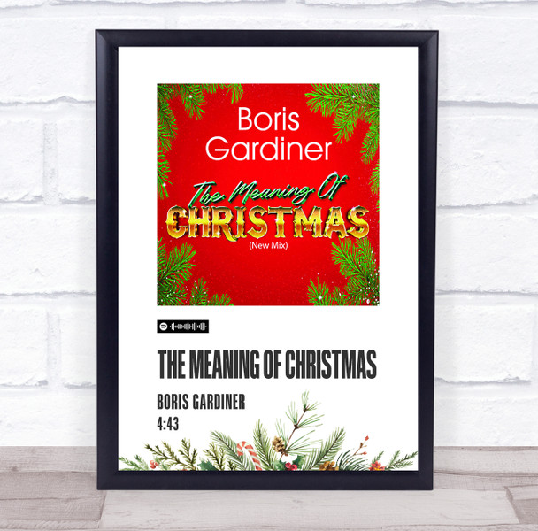 Boris Gardiner The Meaning of Christmas Christmas Single Polaroid Music Art Print