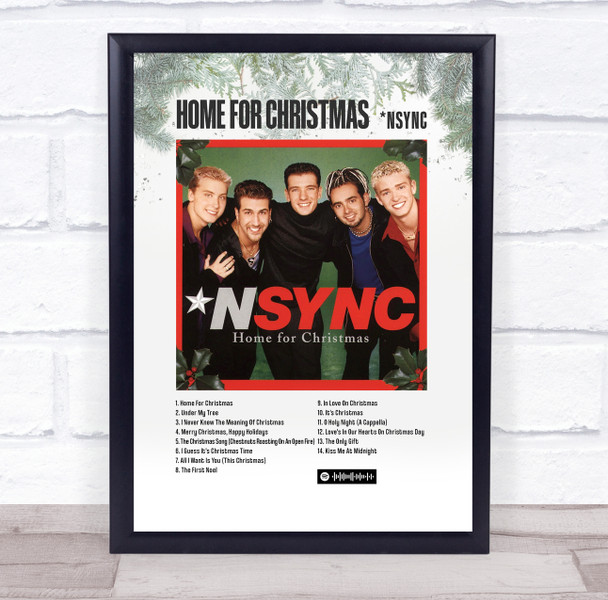 Nsync Home For Christmas Music Polaroid Vintage Music Wall Art Poster Print