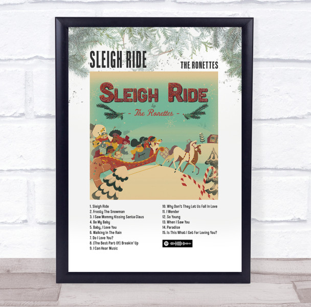 The Ronettes Sleigh Ride Music Polaroid Vintage Music Wall Art Poster Print