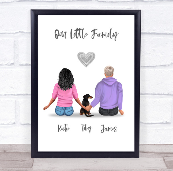 Make Lives Whole Dog Romantic Gift For Him or Her Personalised Couple Print