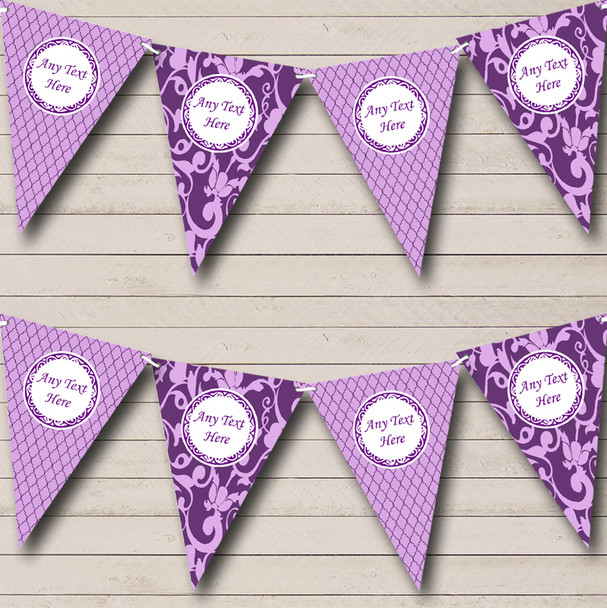 Cadbury Purple Custom Personalised Wedding Venue or Reception Flag Banner Bunting