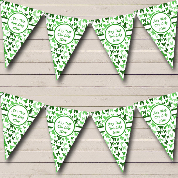 Beautiful Green Butterfly Custom Personalised Wedding Venue or Reception Flag Banner Bunting