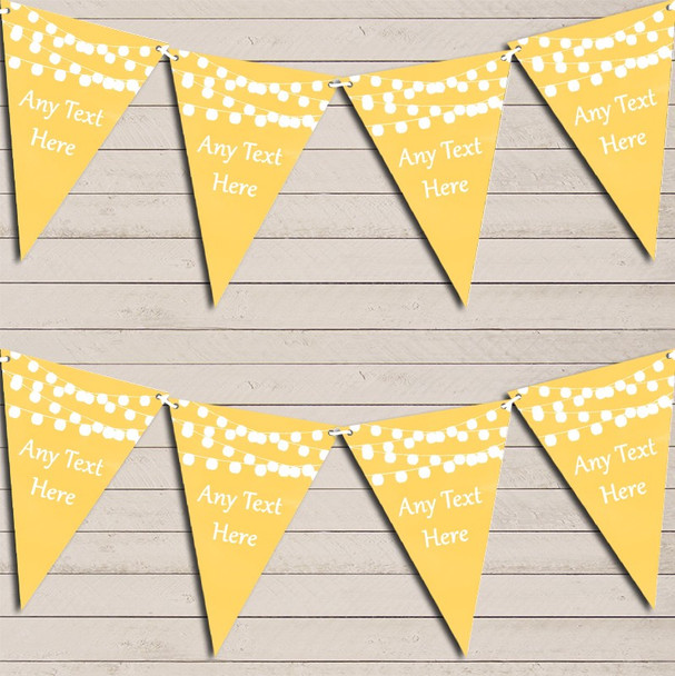 Yellow Watercolour Lights Engagement Flag Banner Bunting Garland Party Banner