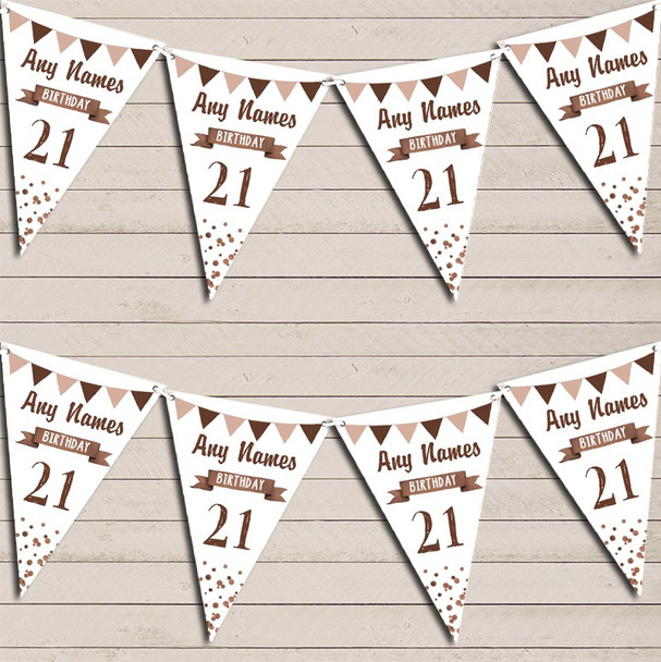 Any Age Birthday 18th 21st 30th 40th 50th 60th Brown Birthday Flag Banner Bunting Any Age Birthday 18th 21st 30th 40th 50th 60th Brown Birthday Flag Banner Bunting