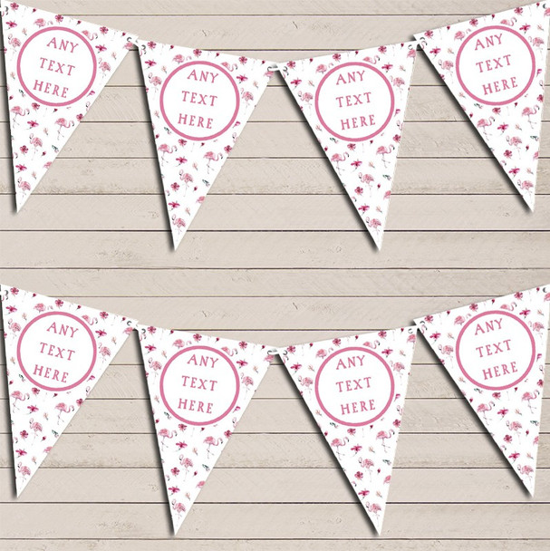 Pretty Pink Flamingo Custom Personalised Hen Do Party Flag Banner Bunting