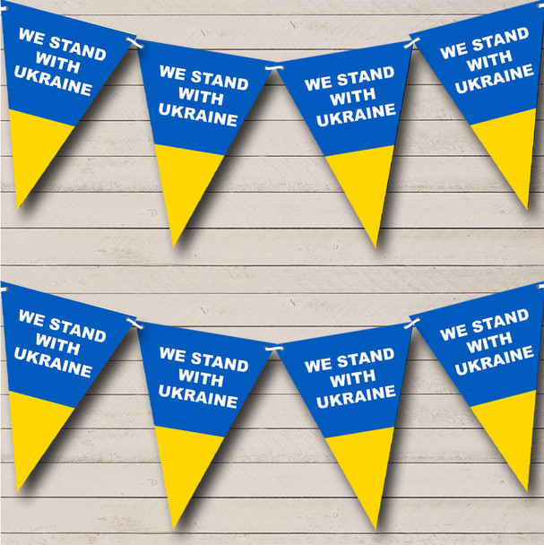 We Stand With Ukraine Solidarity Flag Colours Flag Banner Bunting