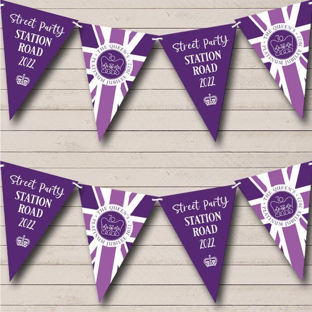 The Queen's 70 Years Platinum Jubilee Street Party Custom Personalised Party Flag Banner Bunting