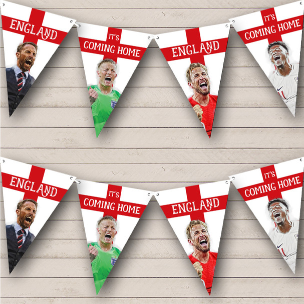 England World Cup Football Players Custom Personalised Any Text Flag Banner Bunting