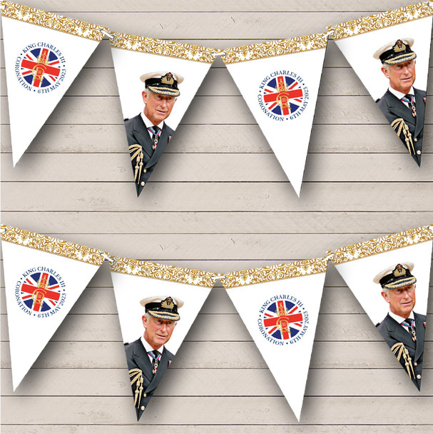 His Majesty His Majesty King Charles III Coronation Flag Party Flag Banner Bunting