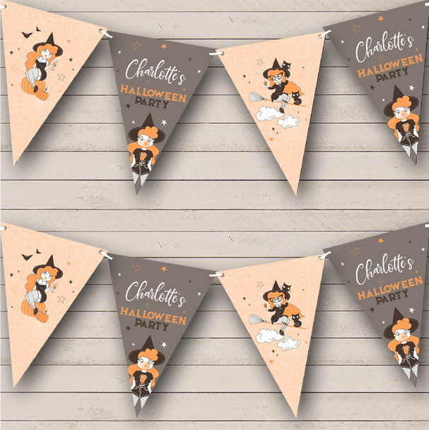 Classy Witch Custom Personalised Hanging Decoration Halloween Party Flag Banner Bunting